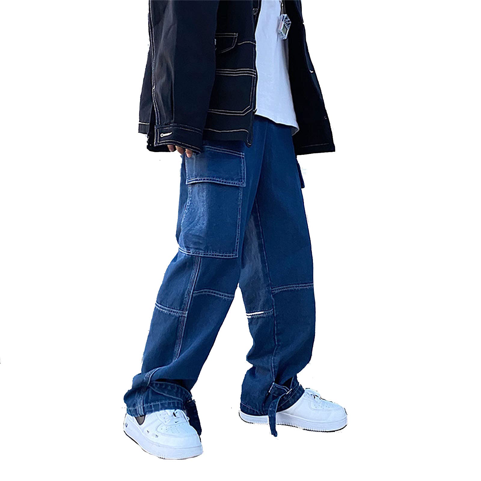 男女兼用ストレート ワイドレッグ ジーンズ デニムパンツ ルーズ Amazon.co.jp: メンズデニムワイドレッグパンツルーズストレート